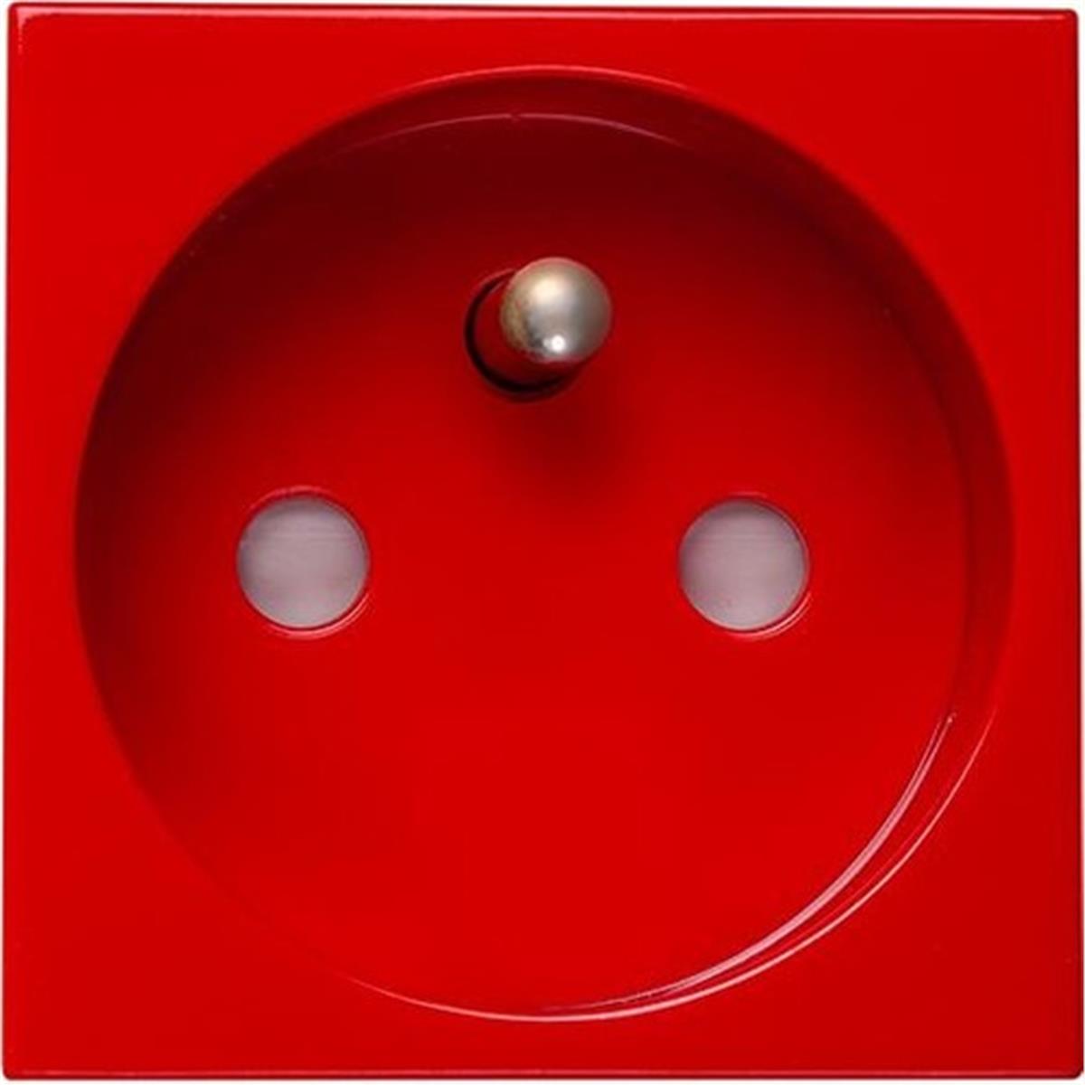 VİKO 45X45MM TOPRAKLI PRİZ KIRMIZI MEKANİZMA + KAPAK 90800001