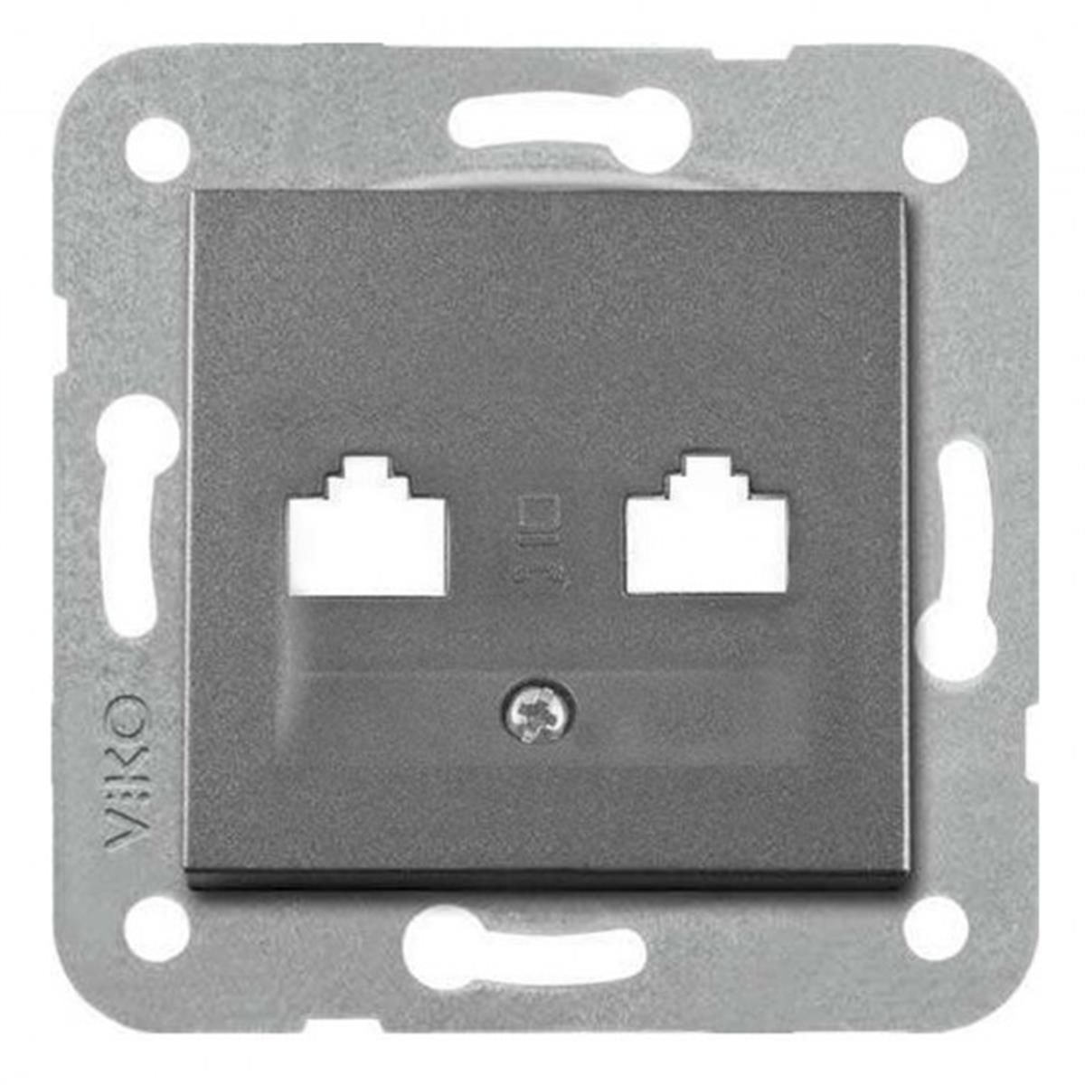 VİKO 92605432 NOVELLA/TRENDA FÜME DATA/NÜMERİS TELEFON PRİZİ KAPAK (MEKANİZMA HARİÇ)