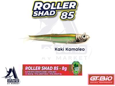 GT-BİO Roller Shad 85 Combo + Body 8,5 cm 8 gr Silikon Balık # Kaki KamaleoGT-BİO