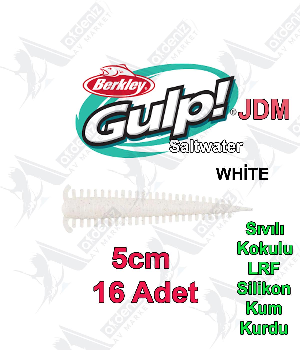 Berkley Gulp Saltwater Sandworm LRF Silikon Kurt 5cm 16'lı Paket #WhiteBERKLEY