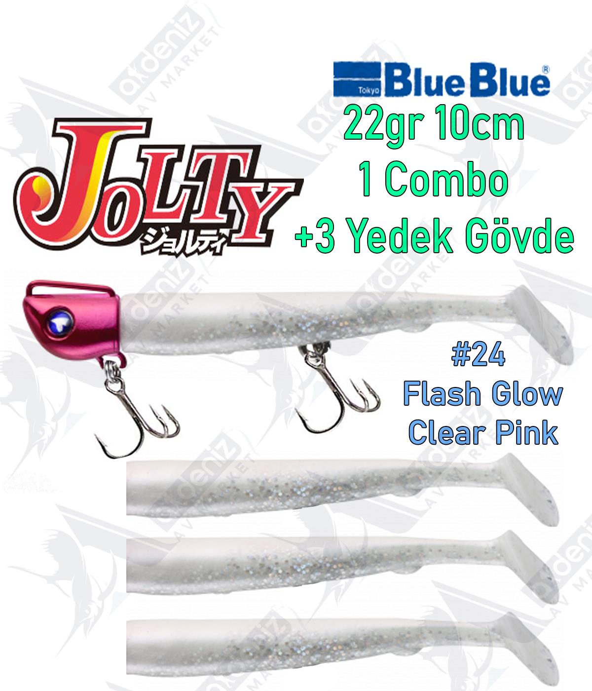 BlueBlue Jolty 22gr 10cm (1 Combo +3 Body) Silikon Yem Color:24BLUEBLUE