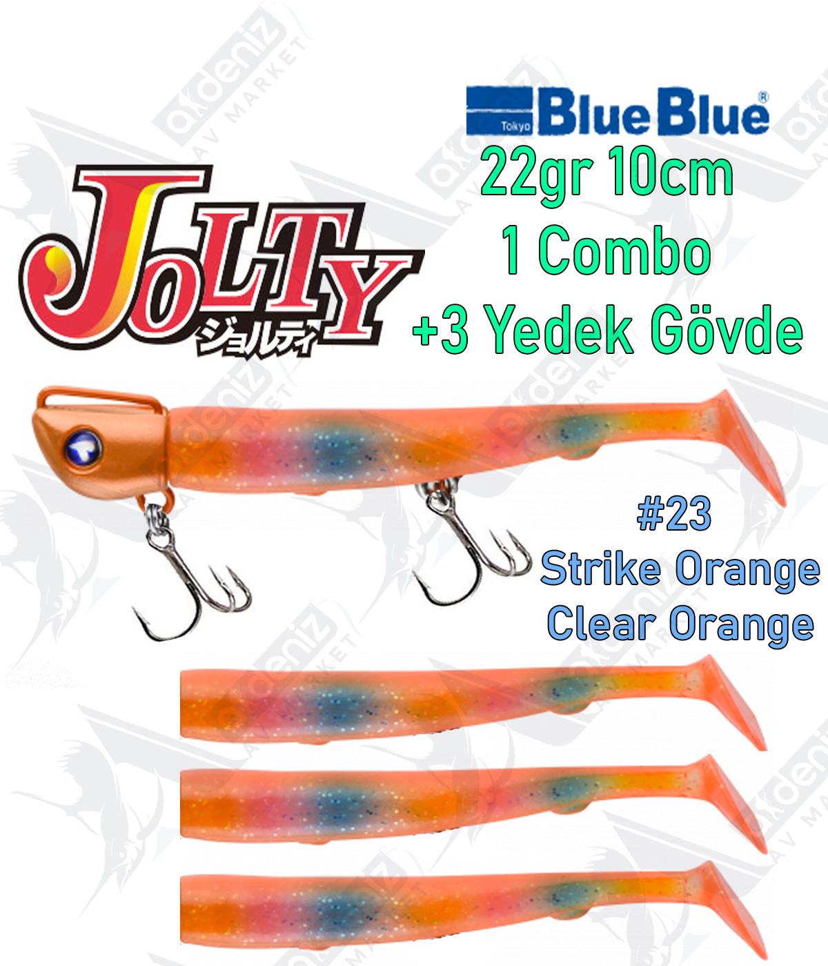BlueBlue Jolty 22gr 10cm (1 Combo +3 Body) Silikon Yem Color:23BLUEBLUE