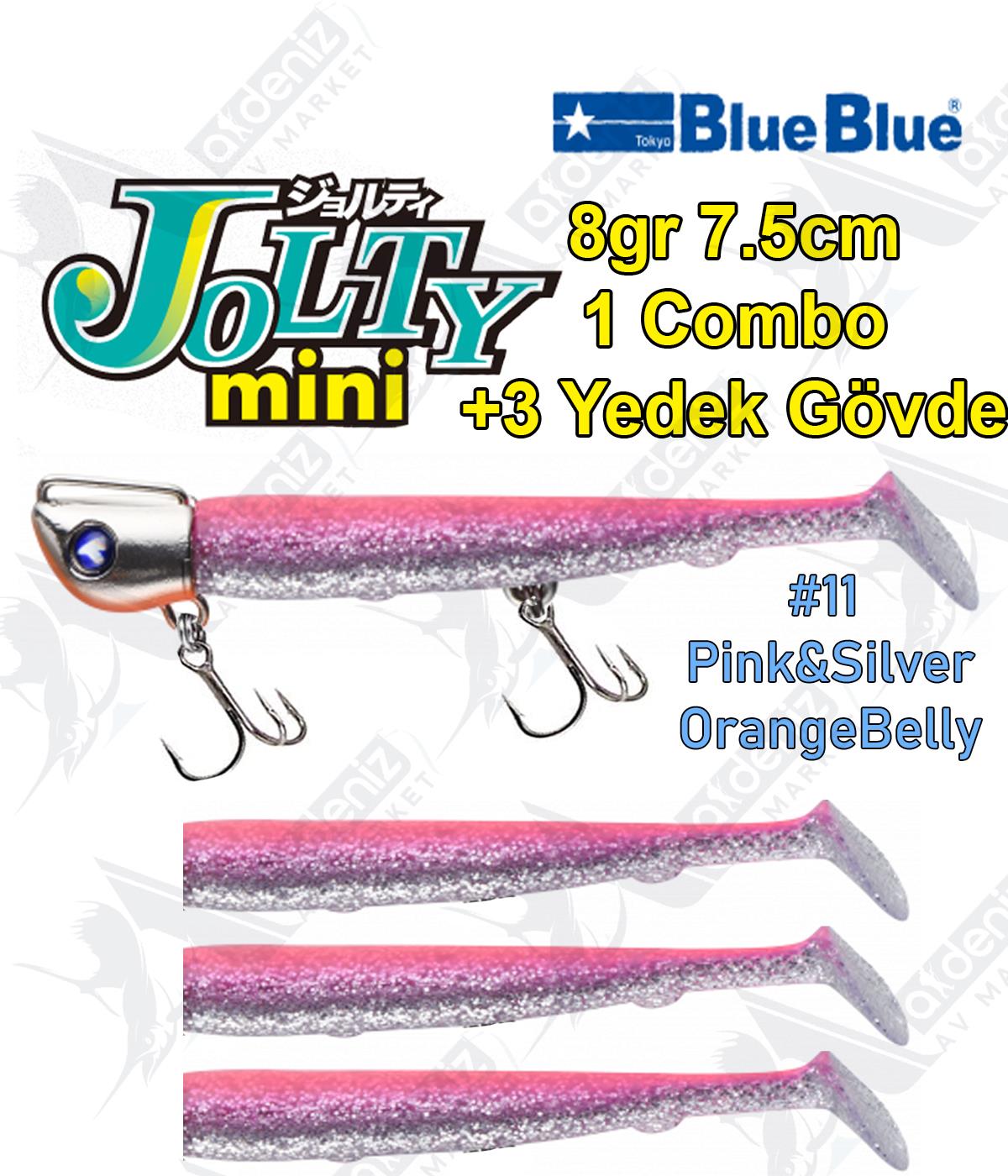 BlueBlue Jolty Mini 8gr 7,6cm (1 Combo +3 Body) Silikon Yem Color:11BLUEBLUE