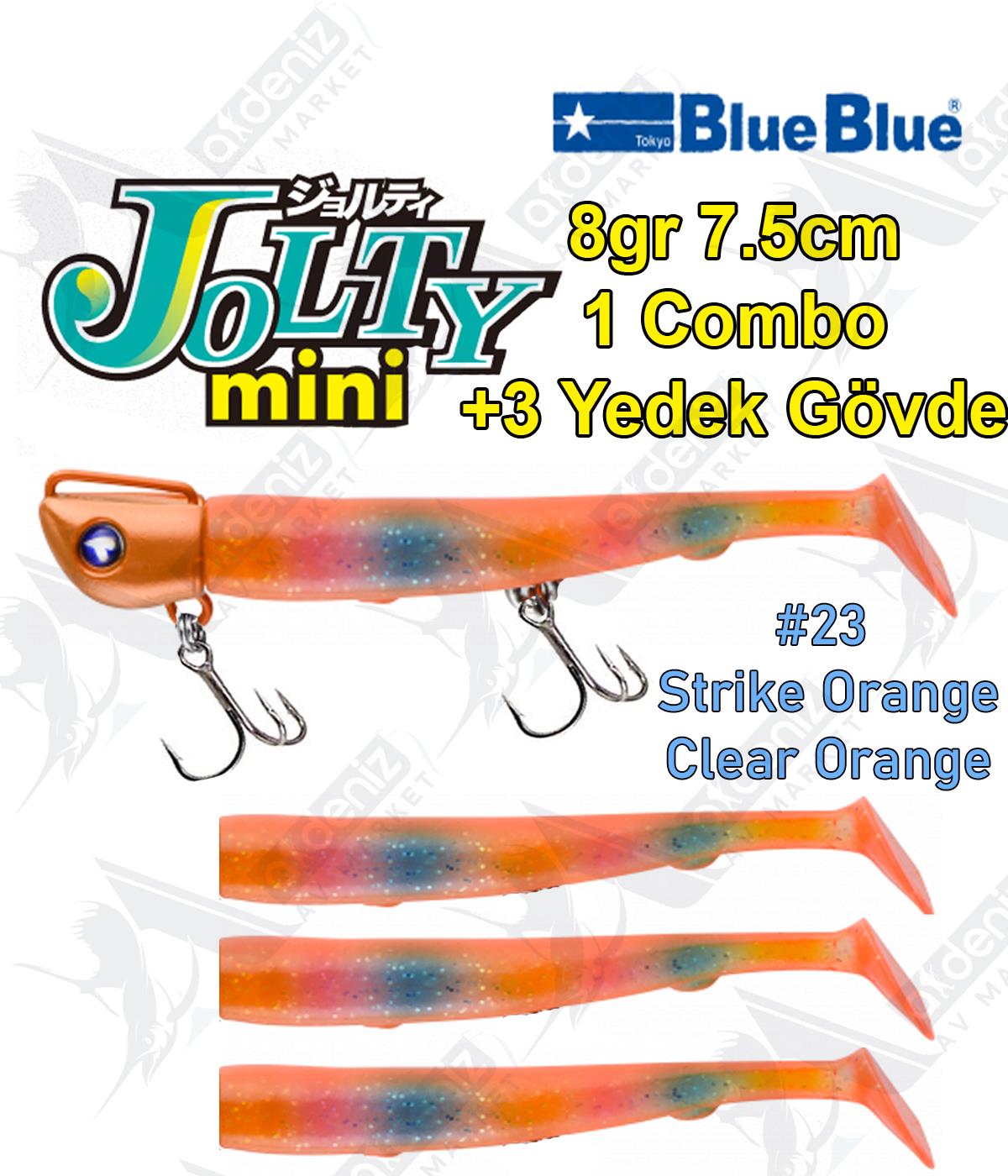BlueBlue Jolty Mini 8gr 7,6cm (1 Combo +3 Body) Silikon Yem Color:23BLUEBLUE