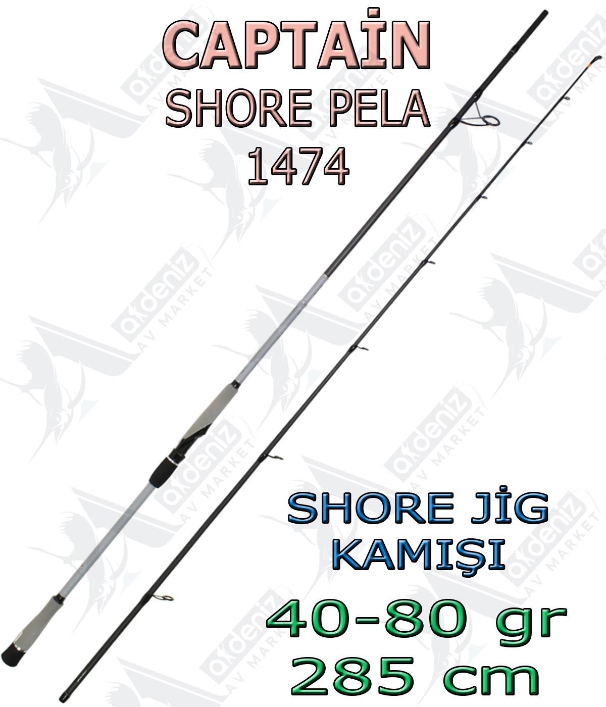 Captain Shore Jig Kamışı 1474 Shore Pela 40-80gr 285cm (2 Parça)CAPTAİN