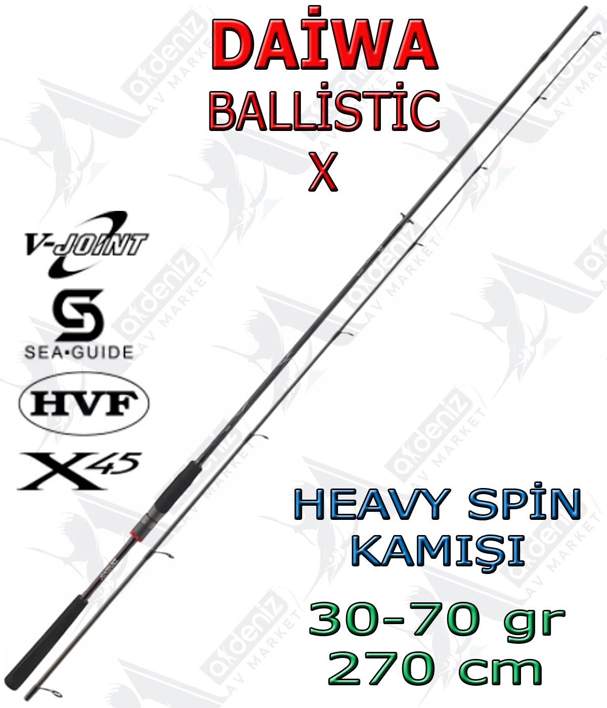 Daiwa Ballistic X 30-70 Gr 2.70 Mt Spin Olta KamışıDAİWA