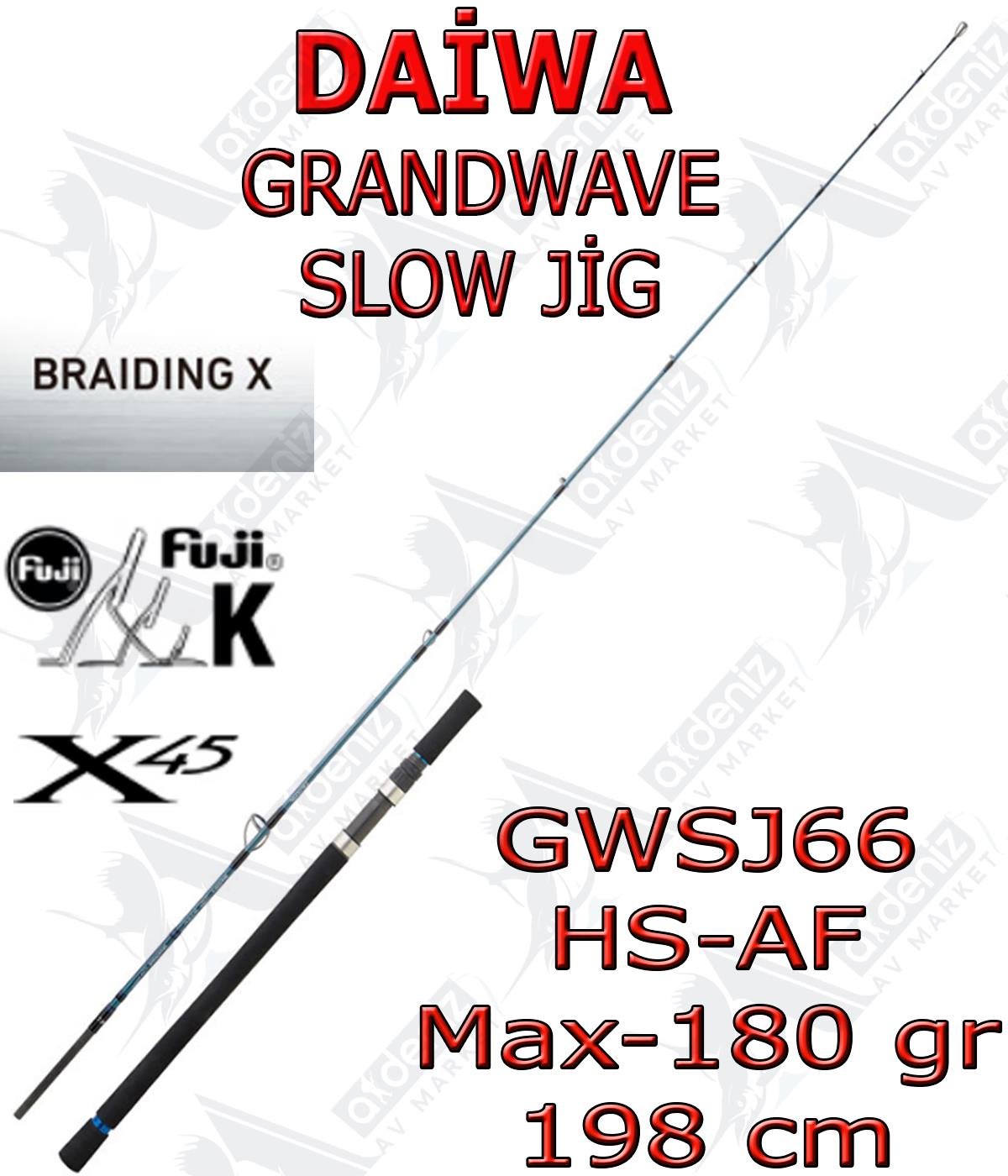 Daiwa Grandwave 1.98m Max-180 gr Slow Jigging Kamışı (2 Parça) GWSJ66HSAFDAİWA