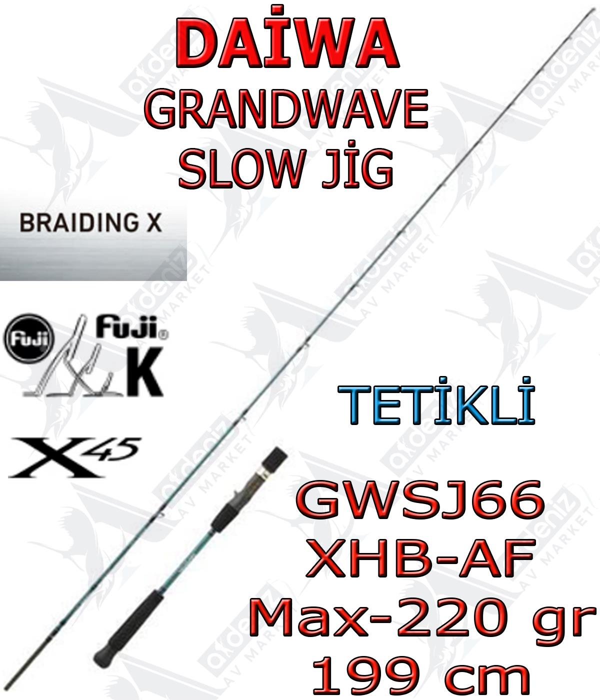 Daiwa Grandwave 1.99m Max-220 gr Slow Jigging Kamışı (2 Parça-Tetikli) GWSJ66XHBAFDAİWA