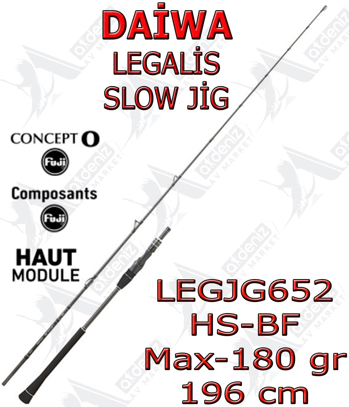 Daiwa Legalis O BF JG 1.96 Mt Max-180Gr Slow Jigging Kamışı (2 Parça) LEGJG652HSBFDAİWA