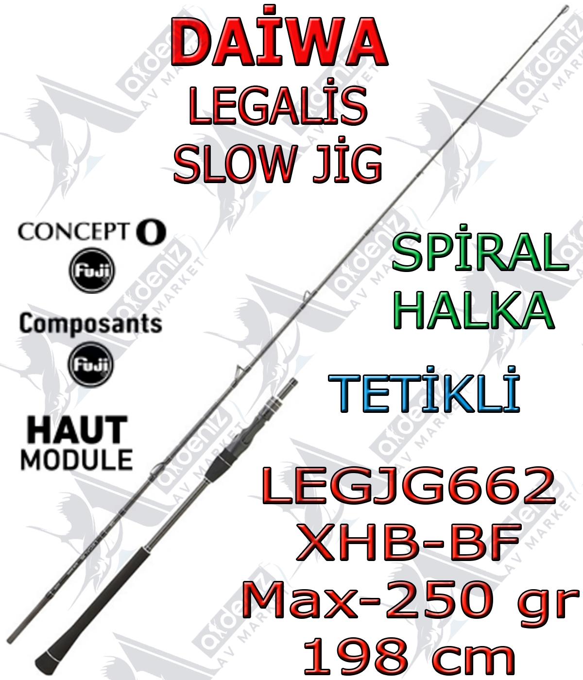 Daiwa Legalis O BF JG 1.98 Mt Max-250Gr Slow Jig Kamışı (2 Parça-Tetikli) LEGJG662XHBBFDAİWA