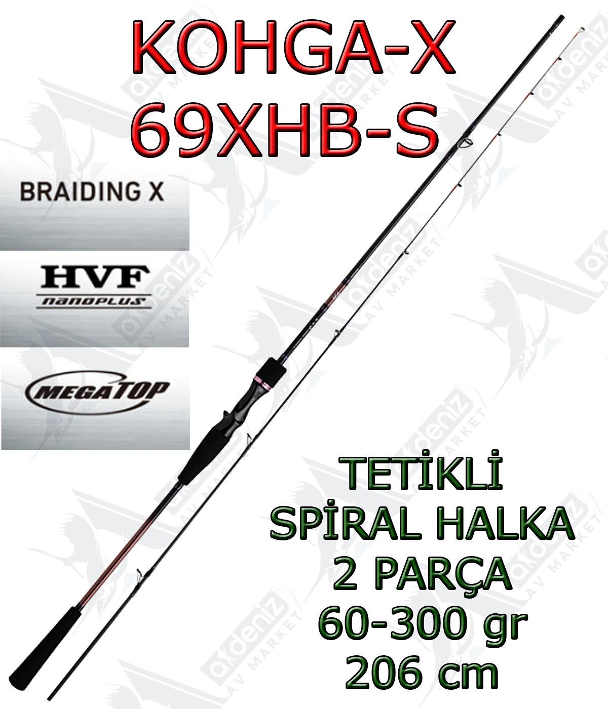 Daiwa New Kohga Tenya Game 2.06 Mt 60-300 Gr Tai Rubber Kamışı (2 Parça-Tetikli-Spiral Halka)DAİWA