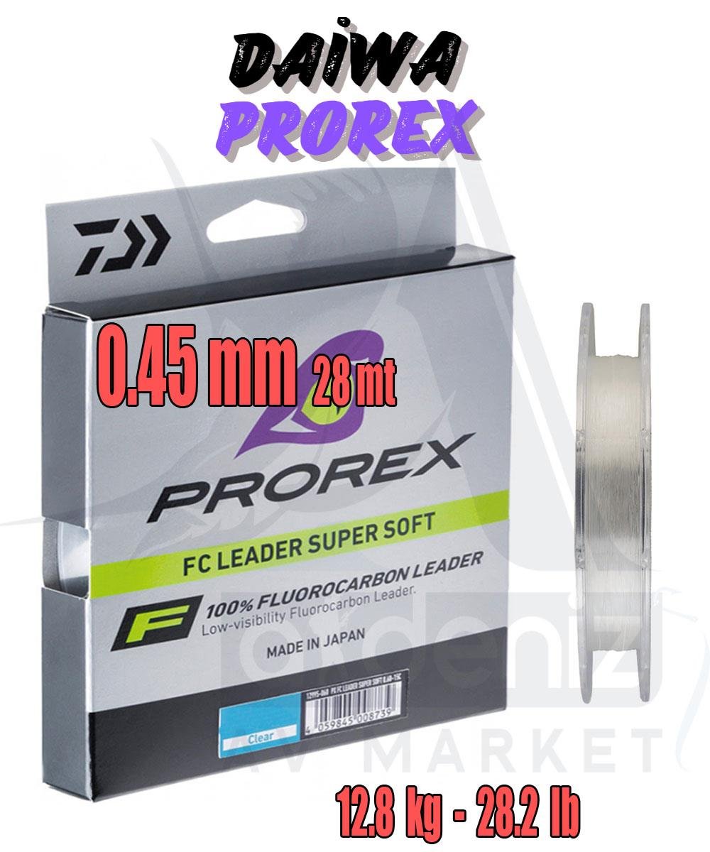 Daiwa Prorex FC Leader Super Soft Fluoro Carbon Lider Misina 0.45 mm 28 mtDAİWA