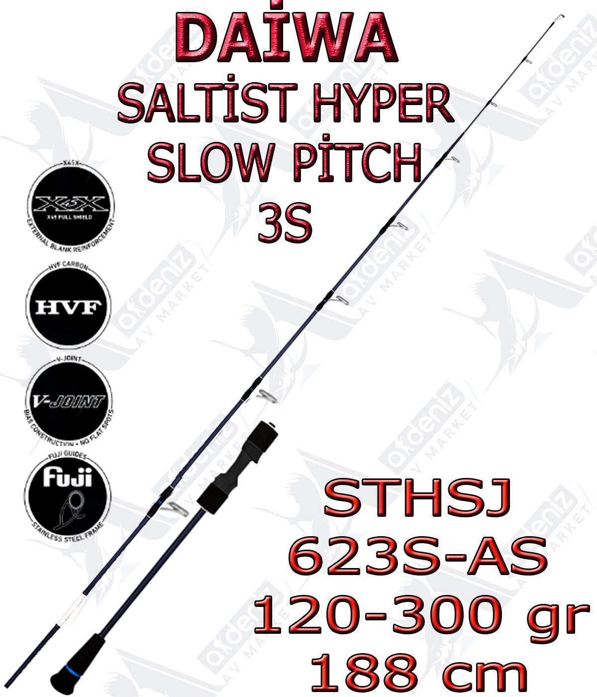 Daiwa Saltist Hyper Slow Pitch Jigging 188 Cm 120-300Gr Jig Kamışı (2P) STHSJ623SASDAİWA