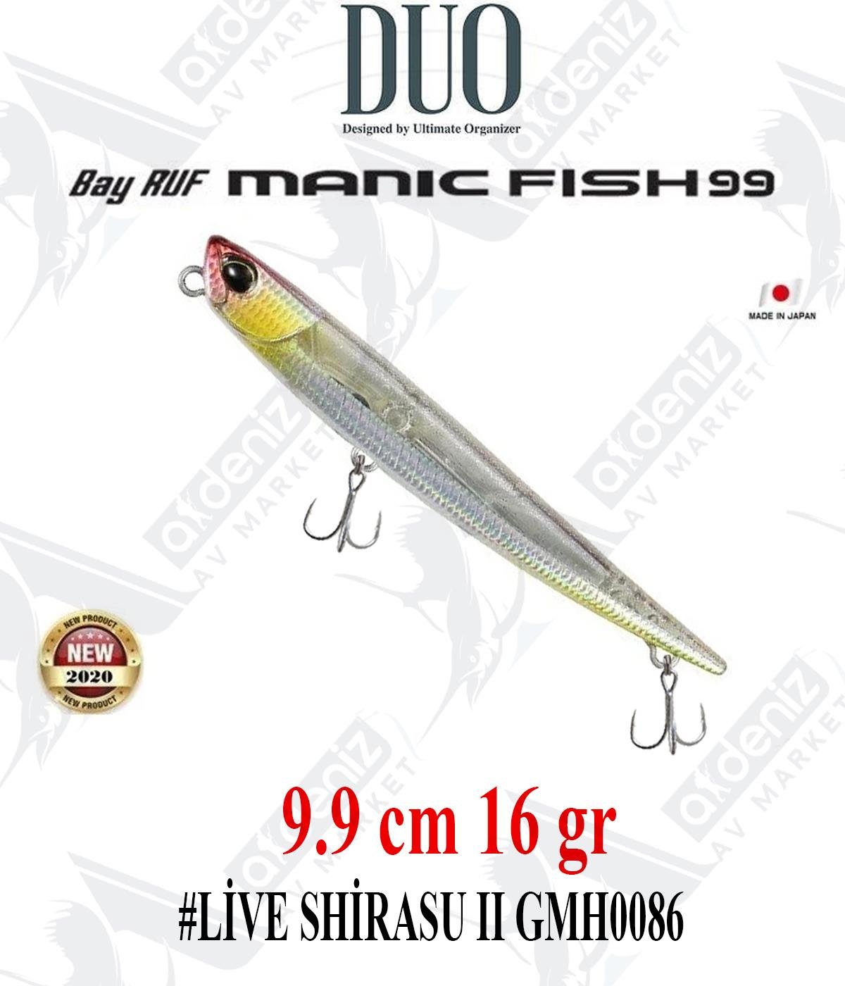 Duo Bay Ruf Manic Fish 99 mm 16gr (Sinking) #GMH0086 LİVE SHİRASU IIDUO