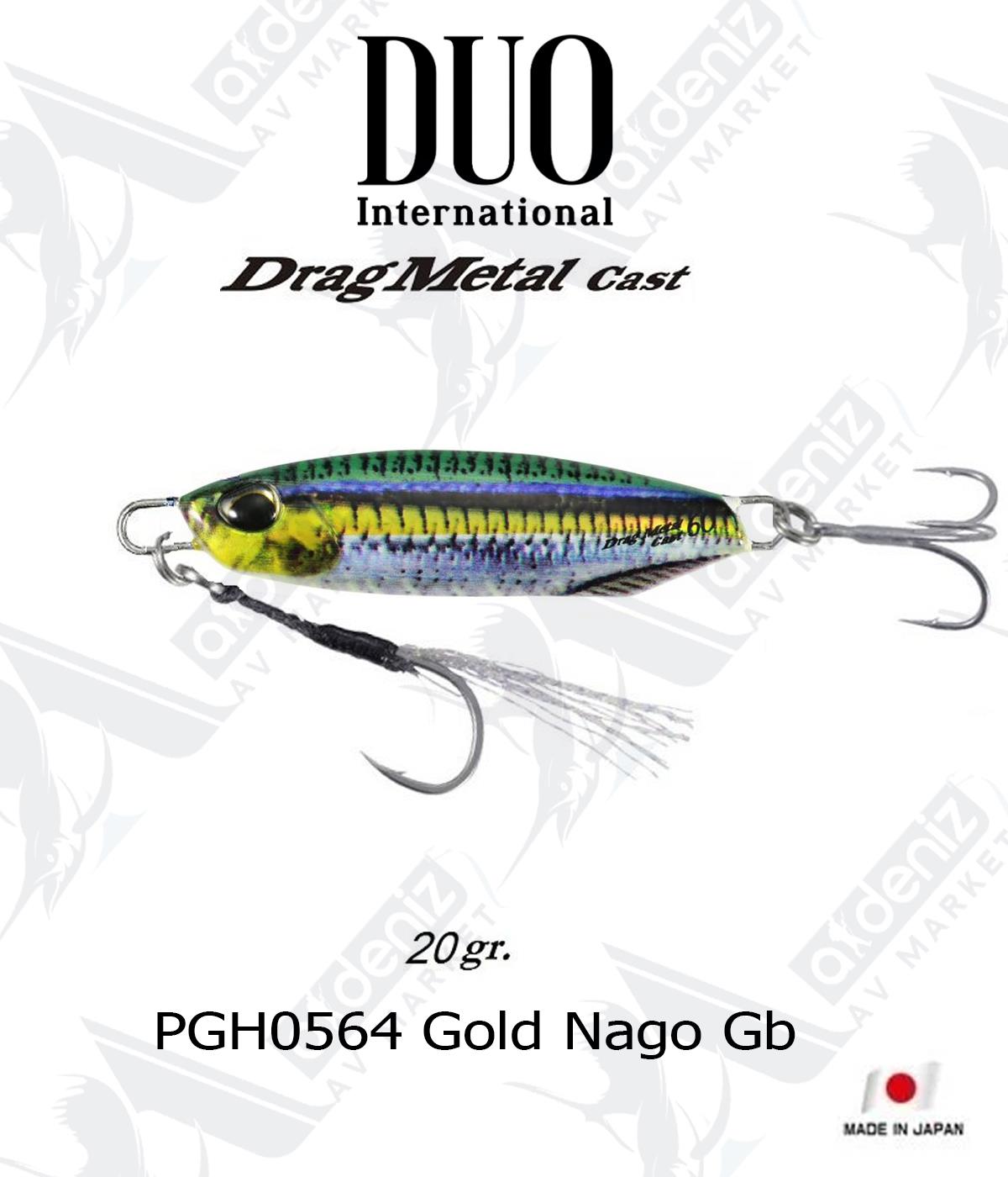 Duo Drag Metal Cast Jig 20 gr #PGH0564 Gold Nago GBDUO