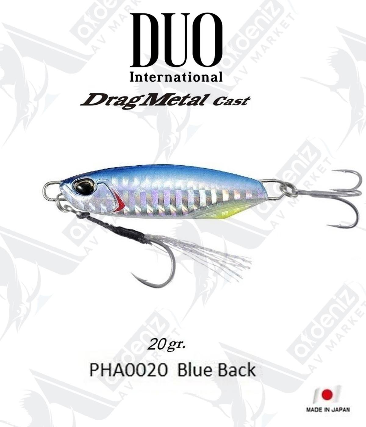 Duo Drag Metal Cast Jig 20 gr #PHA0020 Blue BackDUO