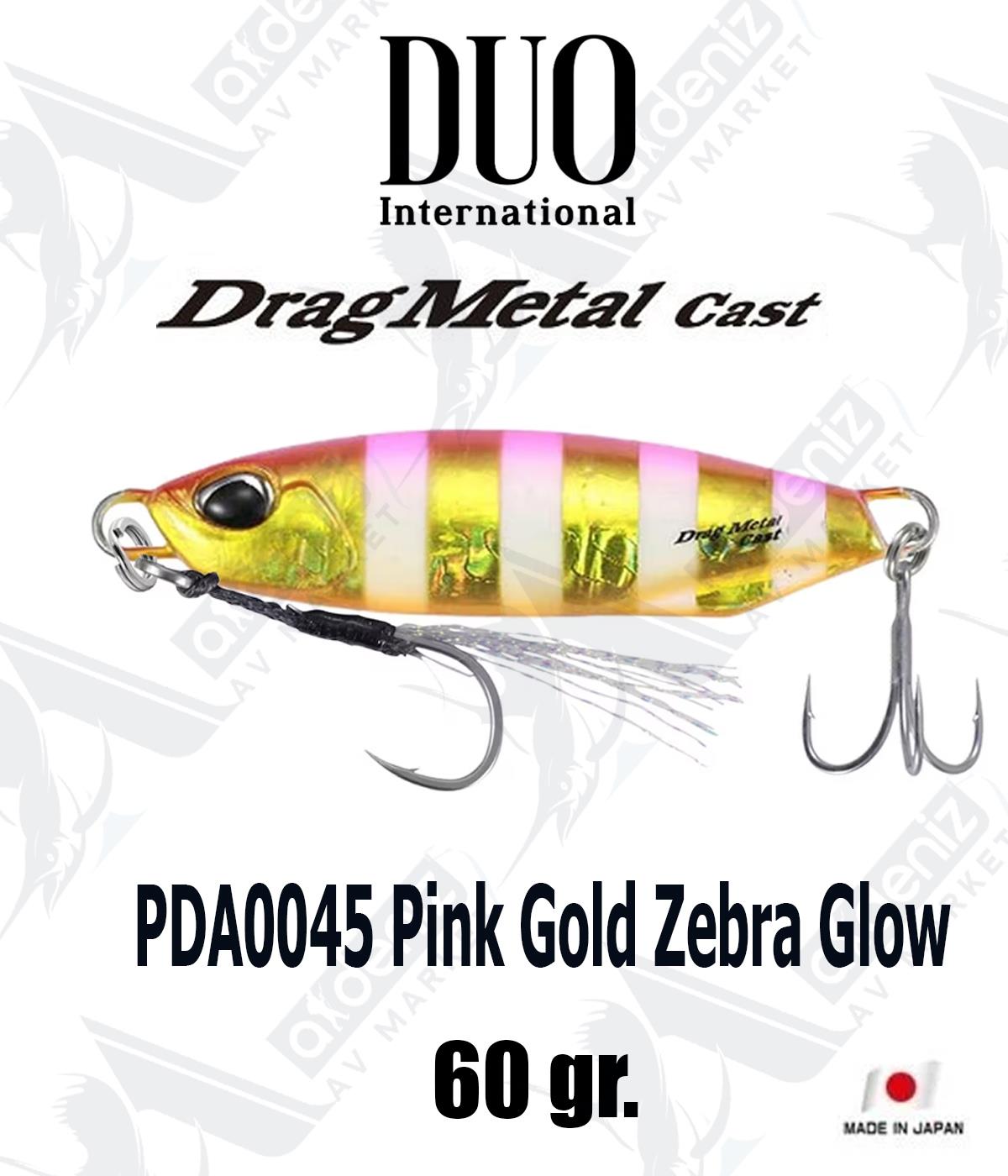 Duo Drag Metal Cast Jig 60 gr #PJA0045 Pink Gold ZebraDUO