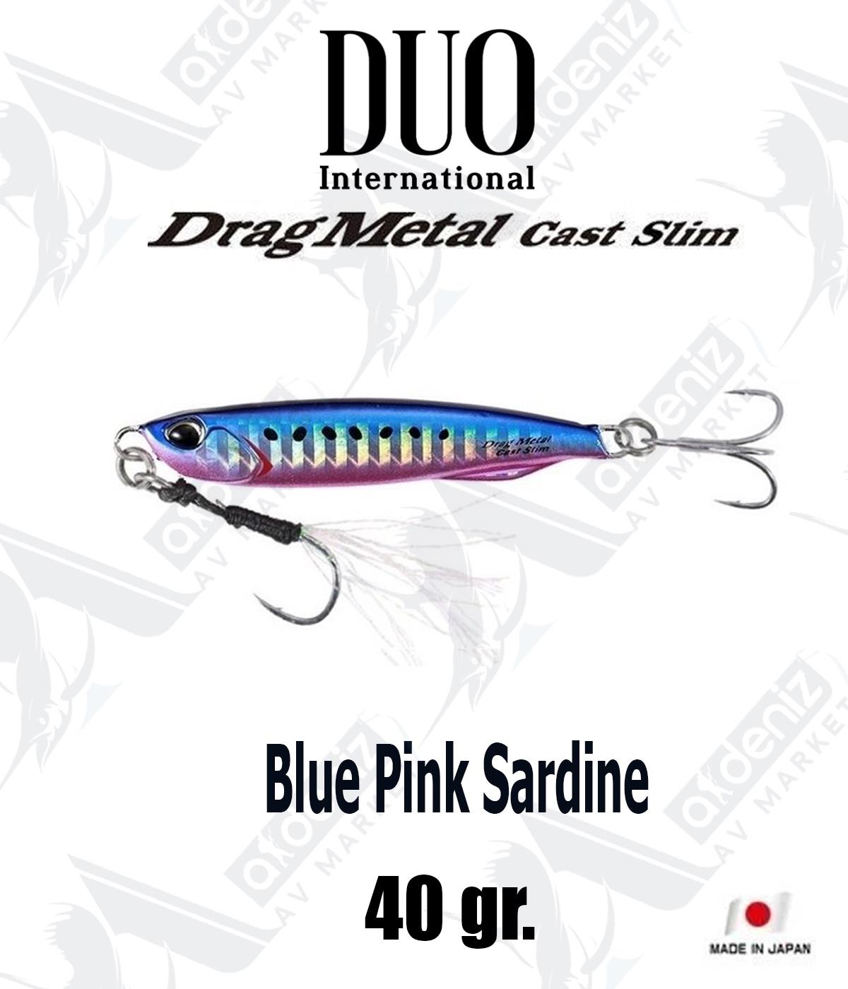 Duo Drag Metal Cast Slim Jig 40 gr #PHA0187 Blue Pink SardineDUO