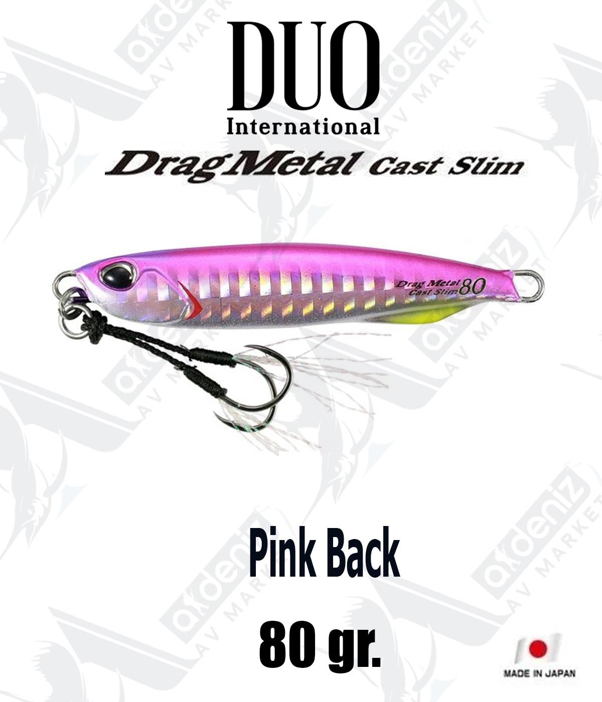 Duo Drag Metal Cast Slim Jig 80 gr #PHA0009 Pink BackDUO