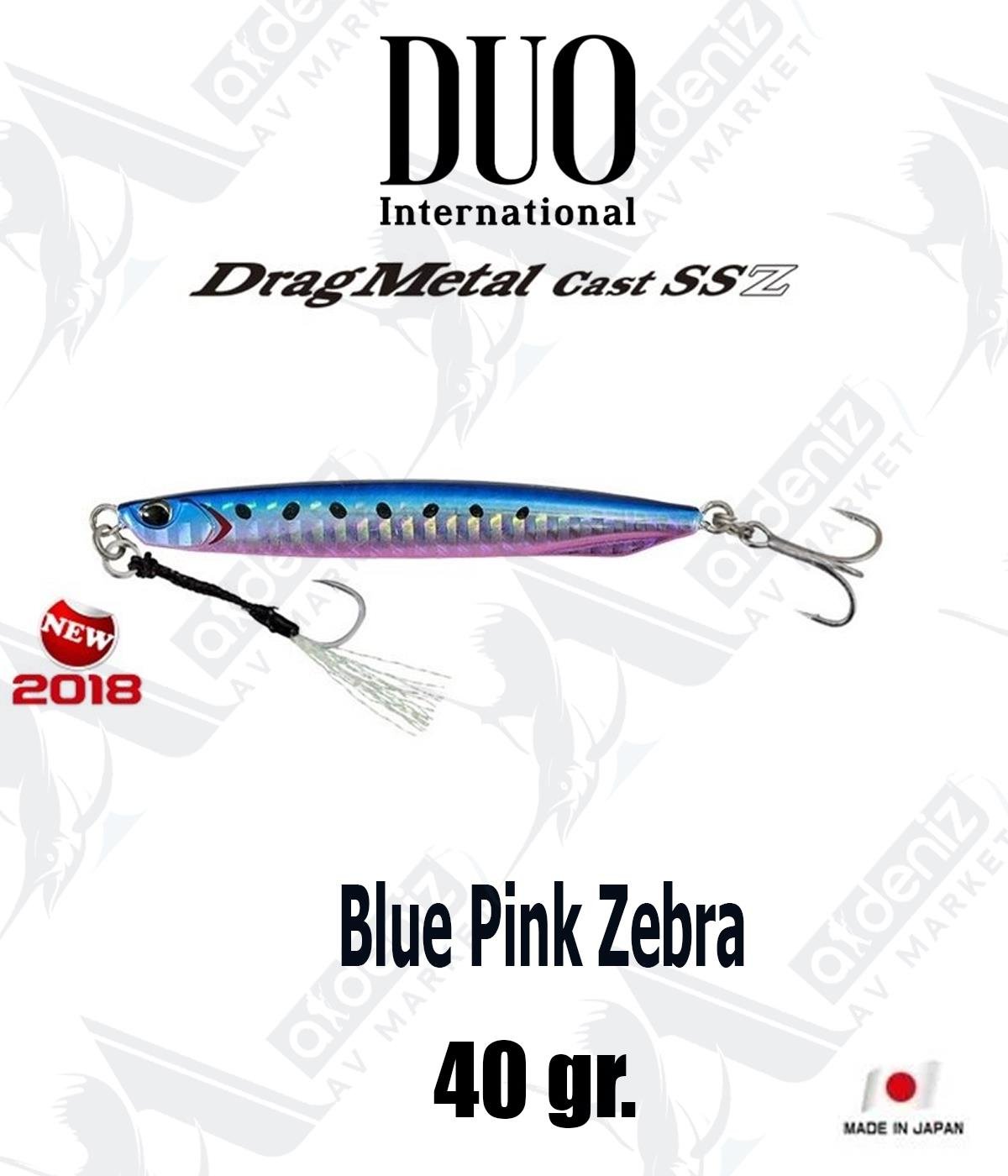 Duo Drag Metal Cast Super Slim SSZ Jig 40gr #PHA0187 Blue Pink SardineDUO