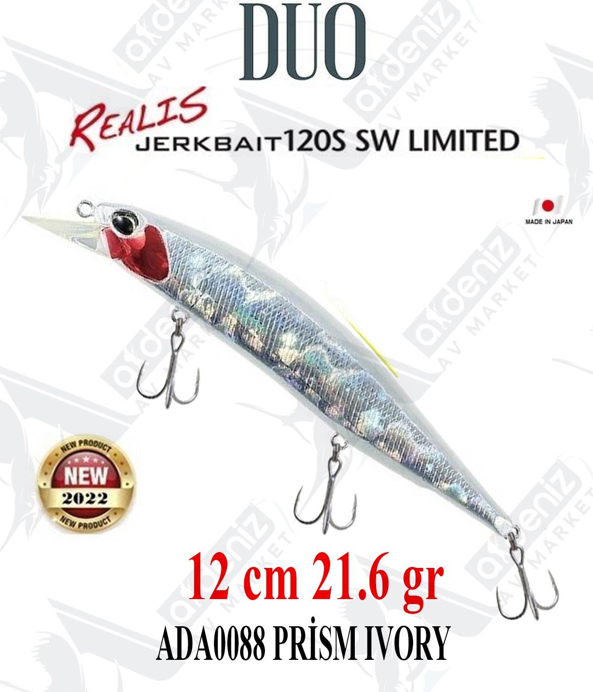 Duo Realis Jerkbait 120S SW Limited 12cm 21.6gr #ADA0088 PRİSM İVORYDUO