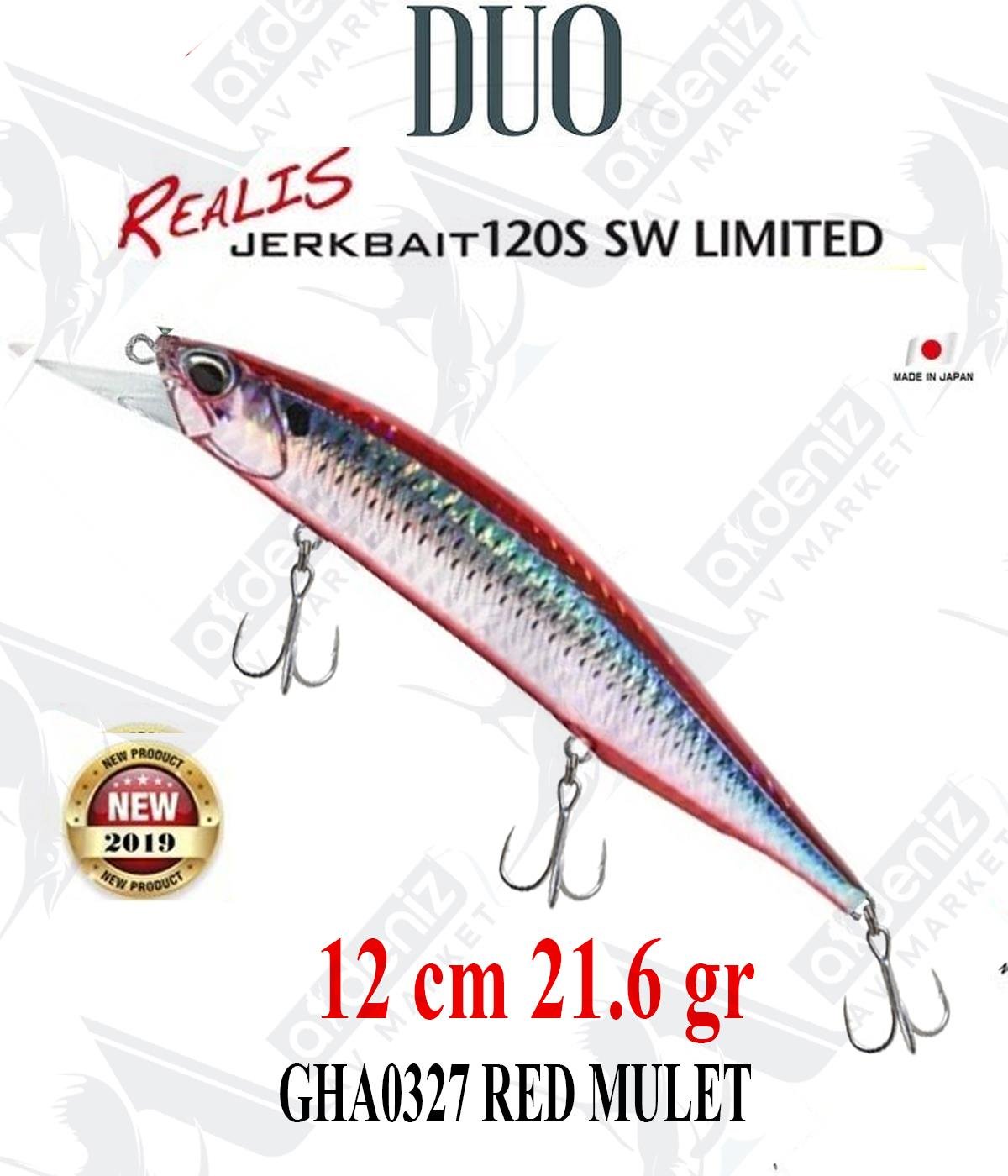 Duo Realis Jerkbait 120S SW Limited 12cm 21.6gr #GHA0327 RED MULLETDUO