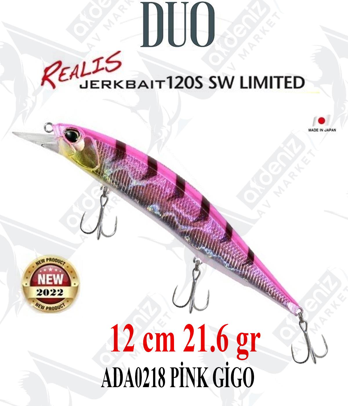 Duo Realis Jerkbait 120S SW Limited 12cm 21.6gr #ADA0218 PİNK GİGODUO