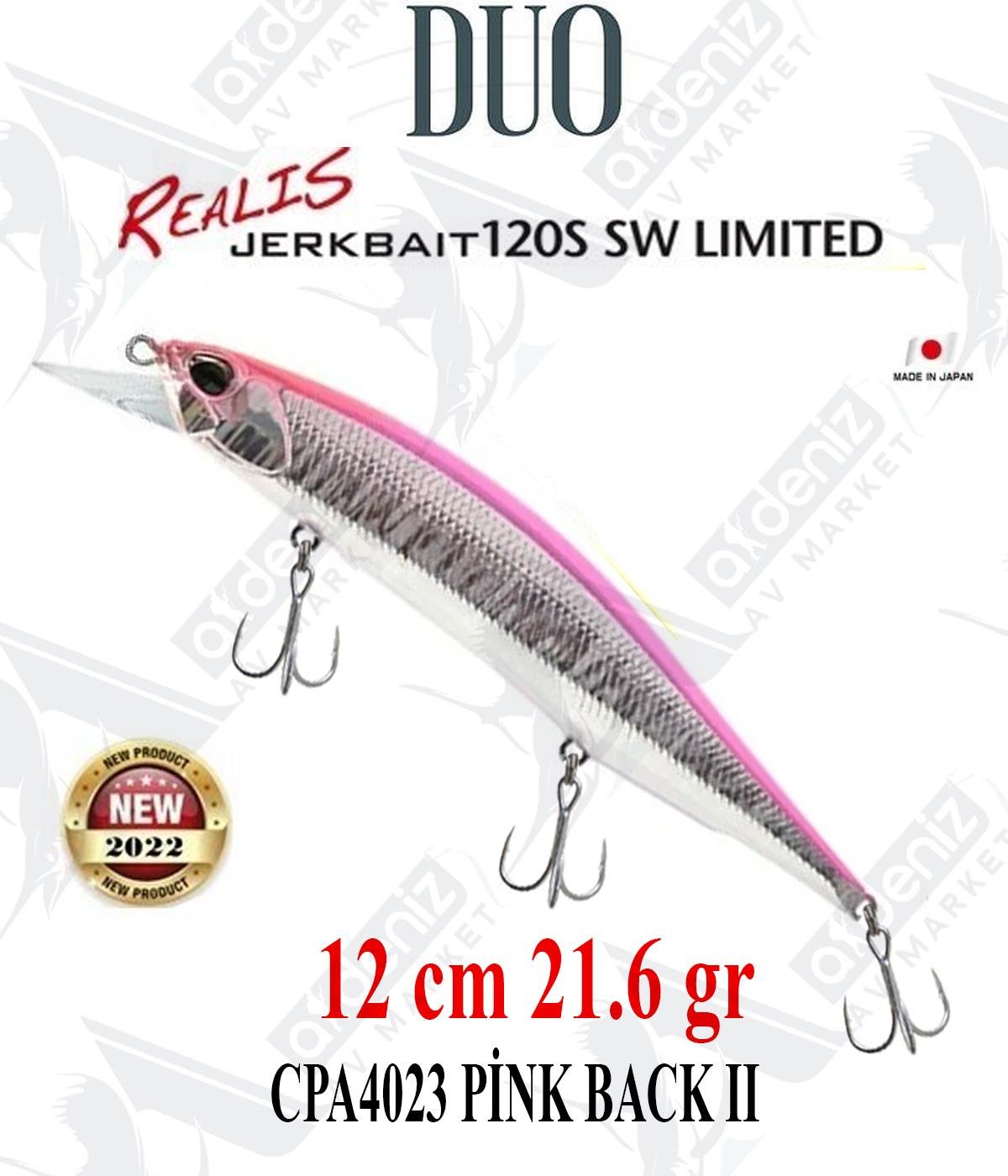 Duo Realis Jerkbait 120S SW Limited 12cm 21.6gr #CPA4023 PİNK BACK IIDUO