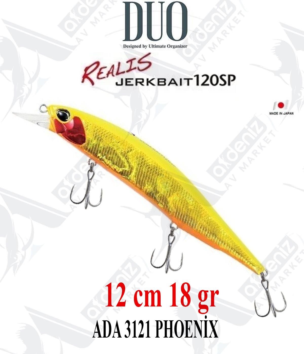 Duo Realis Jerkbait 120SP 12cm 18gr #ADA3121 PHOENİXDUO