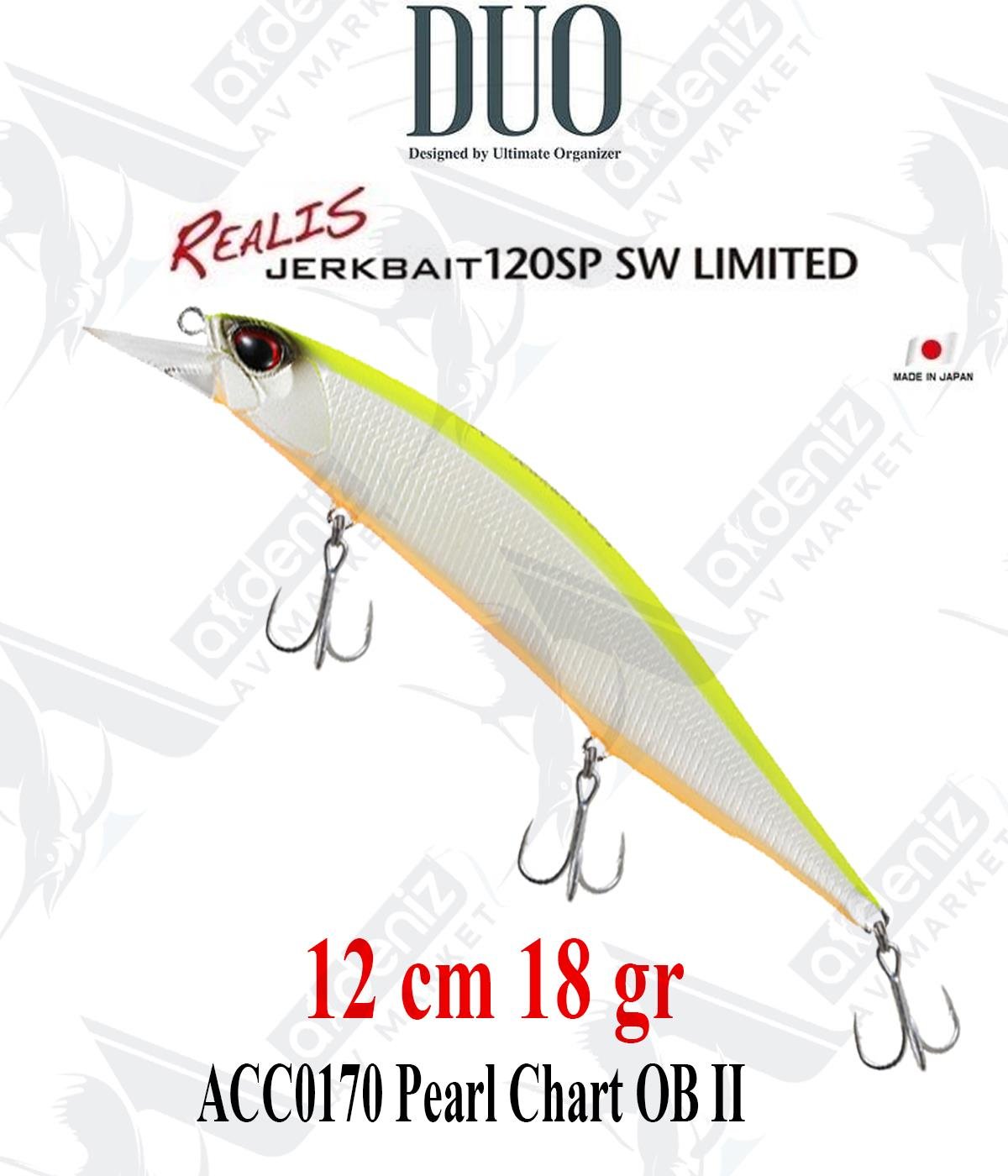 Duo Realis Jerkbait 120SP SW Limited 12cm 18gr #ACC0170 Pearl Chart OB IIDUO