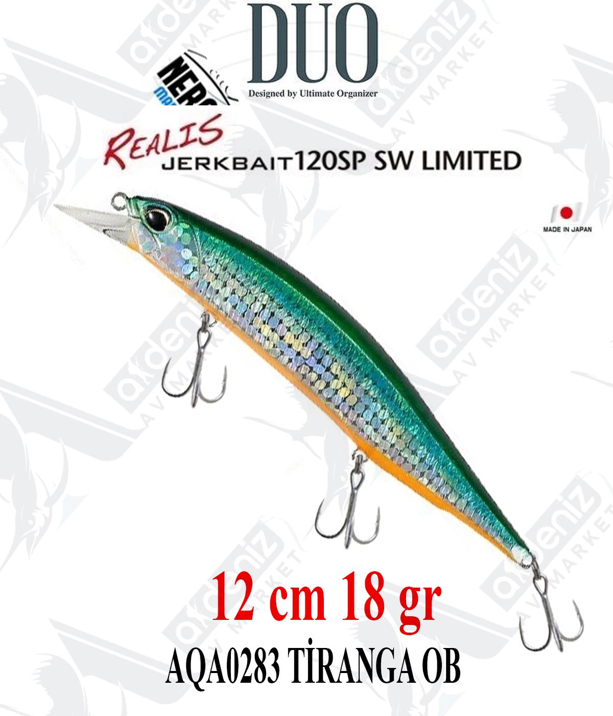 Duo Realis Jerkbait 120SP SW Limited 12cm 18gr #AQA0283 TİRANGA OBDUO