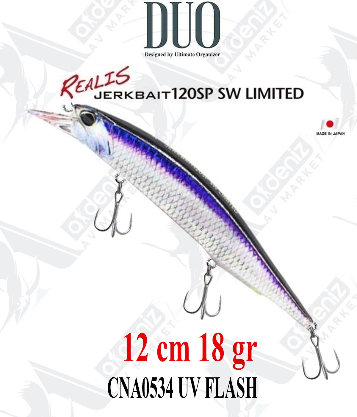 Duo Realis Jerkbait 120SP SW Limited 12cm 18gr #CNA0534 UV FLASHDUO
