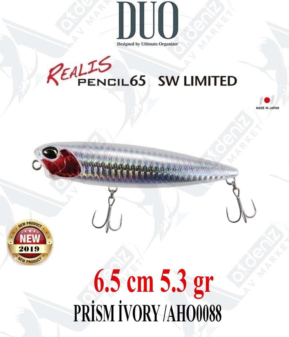 Duo Realis Pencil 65 SW 6,5cm 5,5gr Su Üstü WTD Maket Yem AHO0088 PRİSM İVORYDUO
