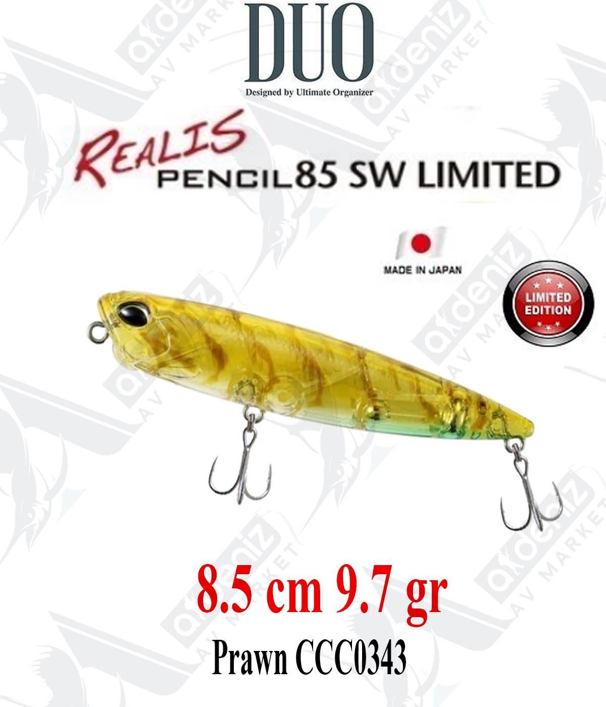 Duo Realis Pencil 85 SW 8,5cm 10gr Su Üstü WTD Maket Yem #CCC0343 PrawnDUO