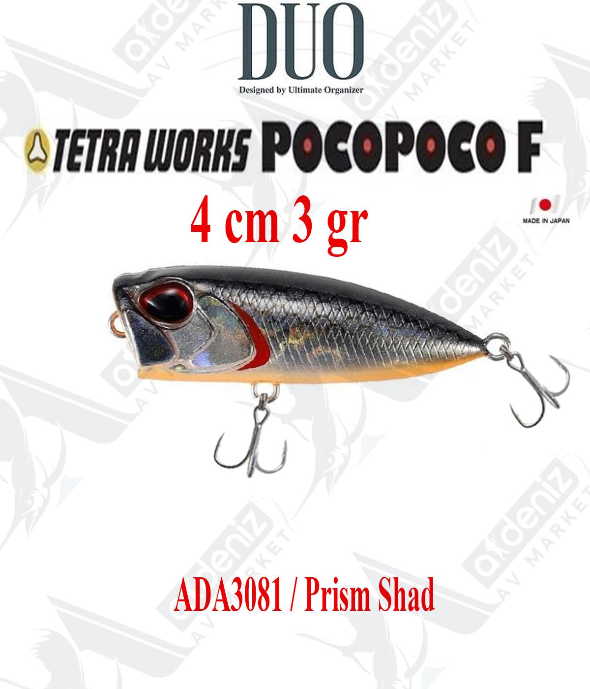 Duo Tetra Works Pocopoco 40F 4cm 3gr Micro Popper #ADA3081 Prism ShadDUO