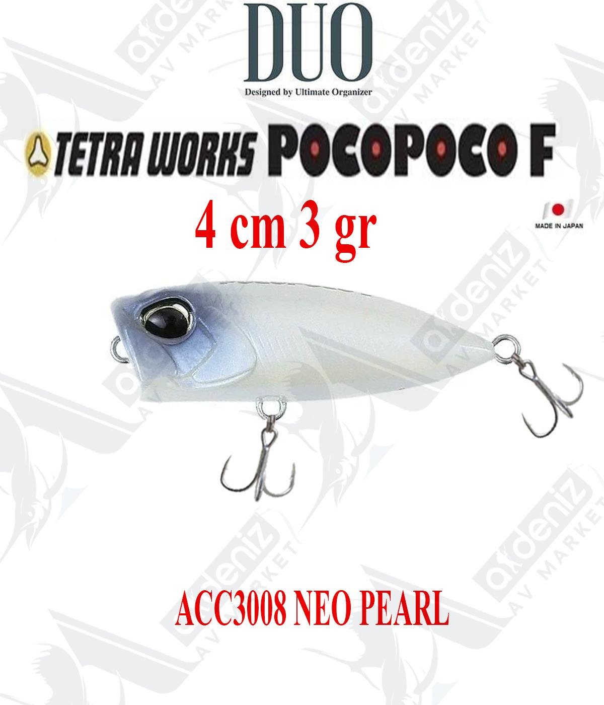 Duo Tetra Works Pocopoco 40F 4cm 3gr Micro Popper #ACC3008 NEO PEARLDUO