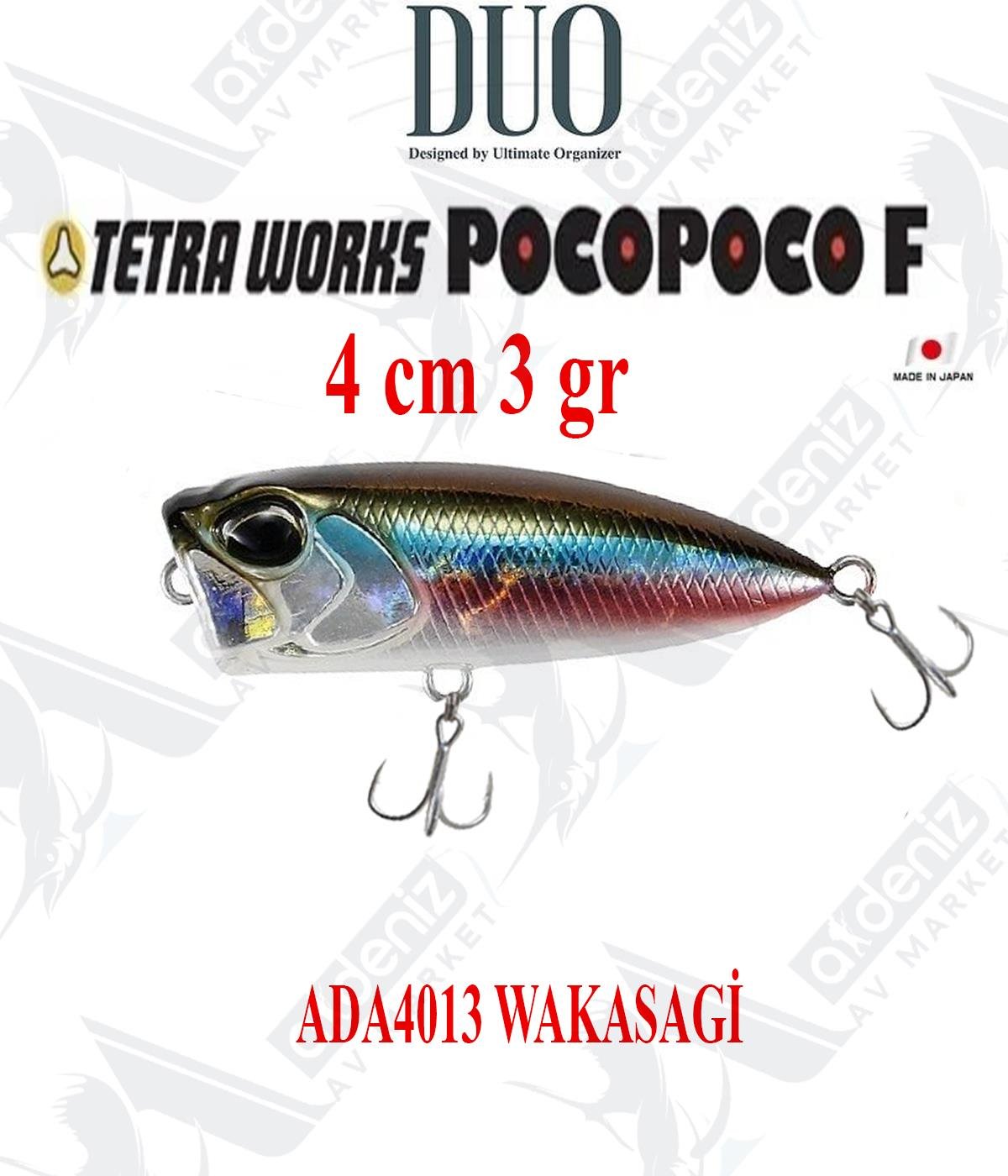 Duo Tetra Works Pocopoco 40F 4cm 3gr Micro Popper #ADA4013 WAKASAGİDUO