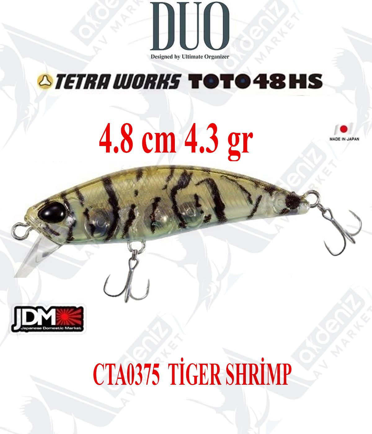Duo Tetra Works Toto 48HS 4.8cm 4.3gr #CTA0375 TİGER SHRİMPDUO