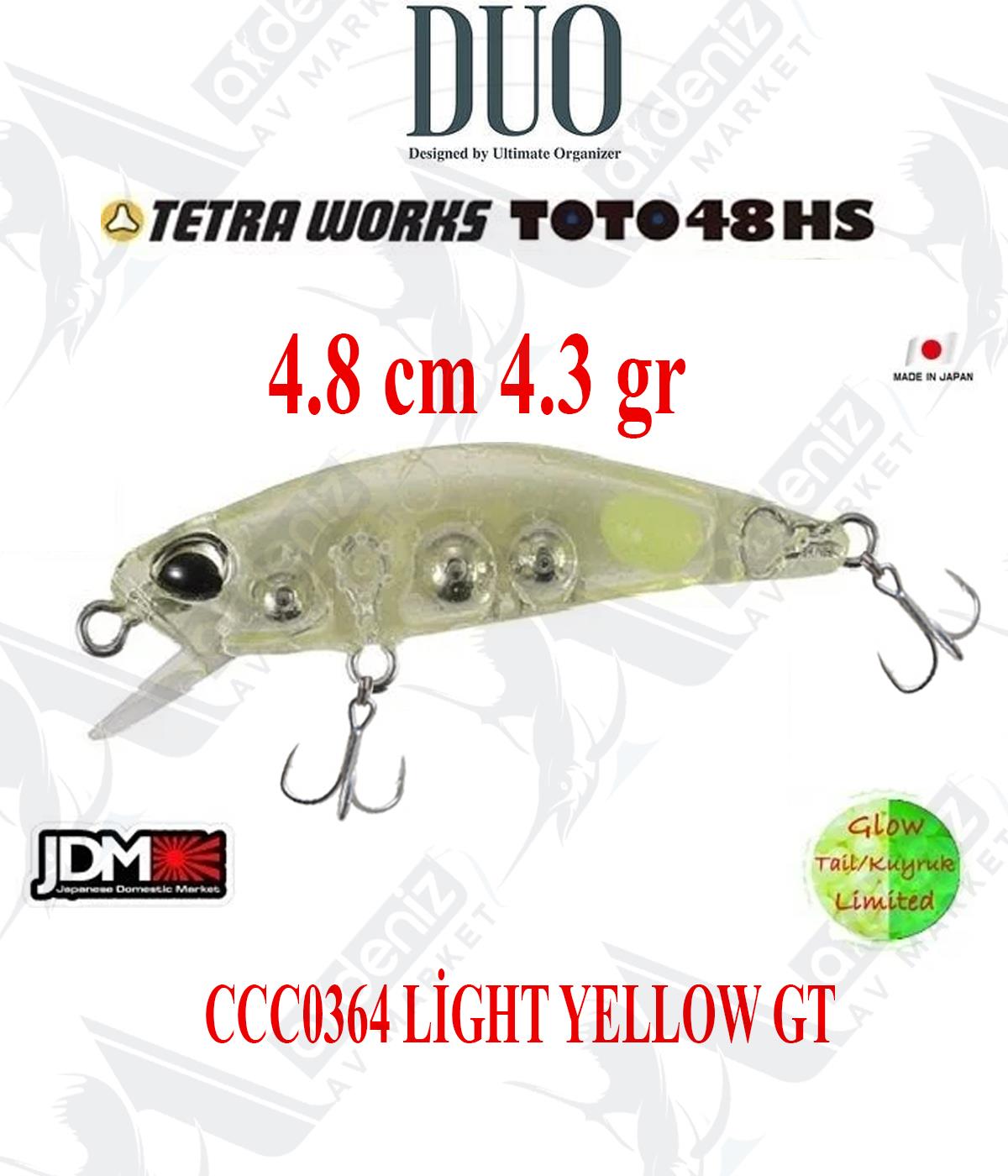 Duo Tetra Works Toto 48HS 4.8cm 4.3gr #CCC0364 CLEAR LİGHT YELLOWDUO