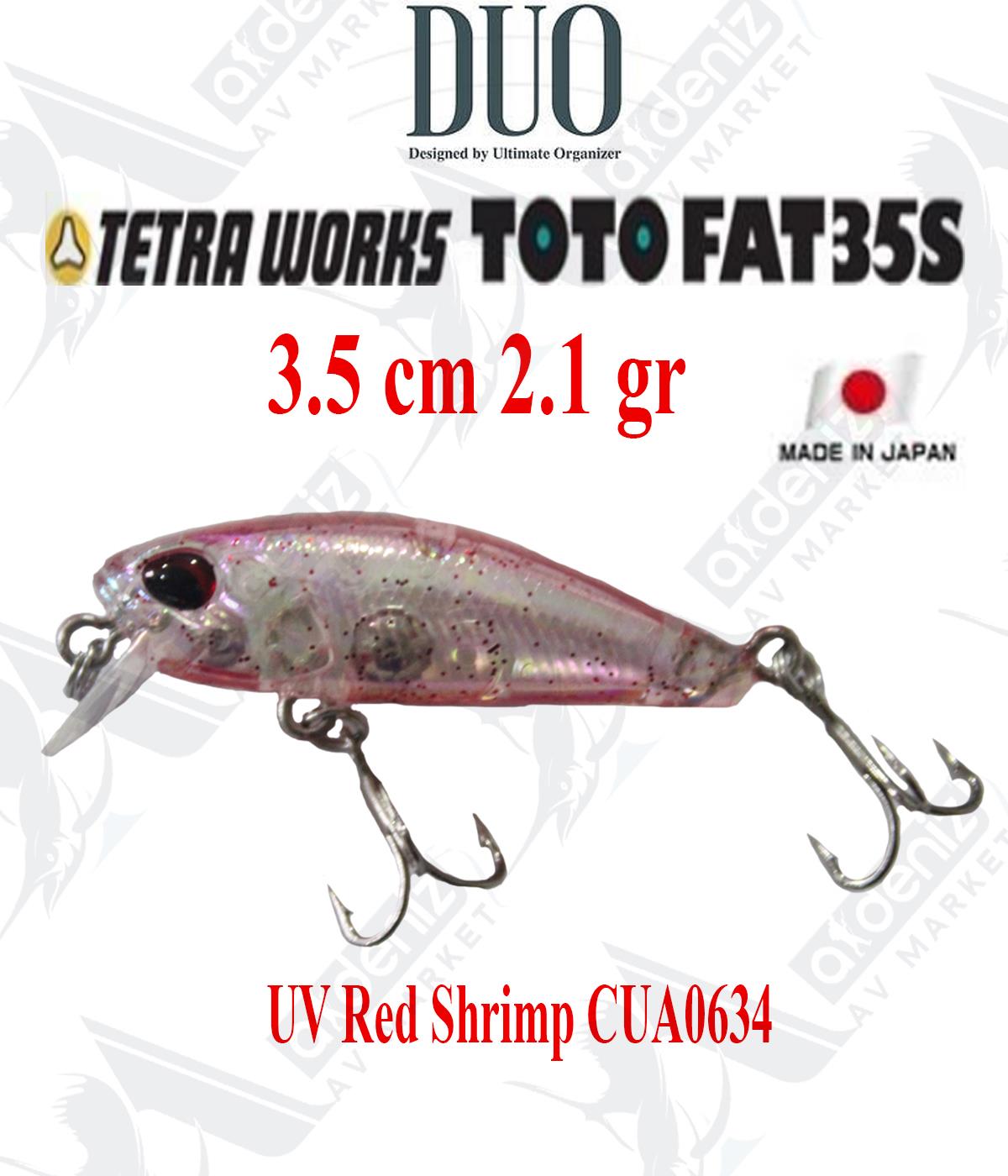 Duo Tetra Works Toto Fat 35S 3.5cm 2.1gr #CUA0634 UV Red ShrimpDUO