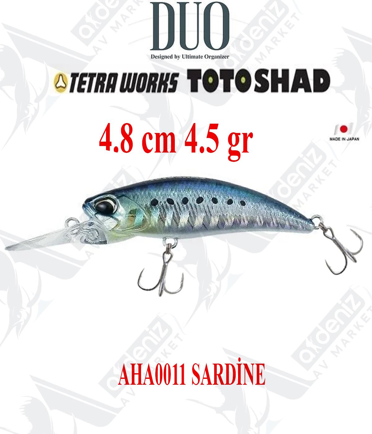 Duo Tetra Works Toto Shad 48S 4.8cm 4.5gr #AHA0011 SARDİNEDUO