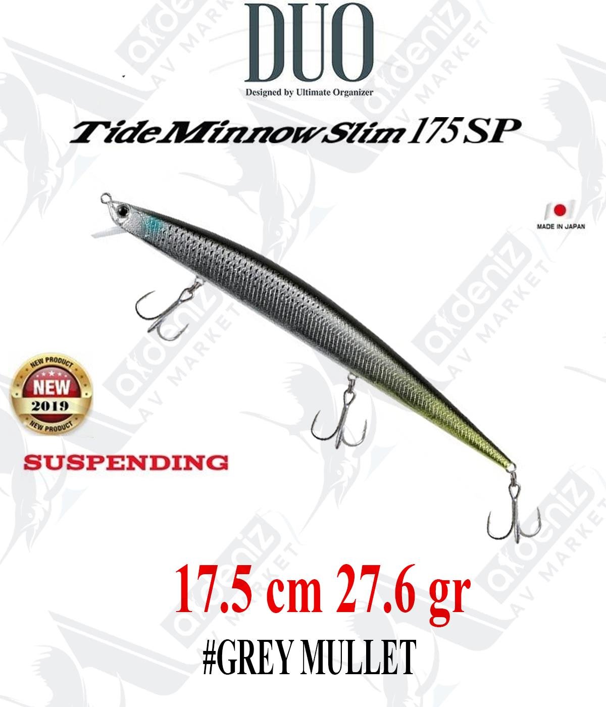 Duo Tide Minnow Slim 175 SP 27.6 gr (Suspending) #CCC0386 Grey MulletDUO