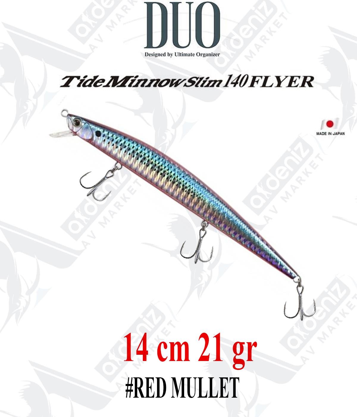 Duo Tide Minnow Slim Flyer 140 mm 21 gr (Sinking) #GHA0327 Red MulletDUO
