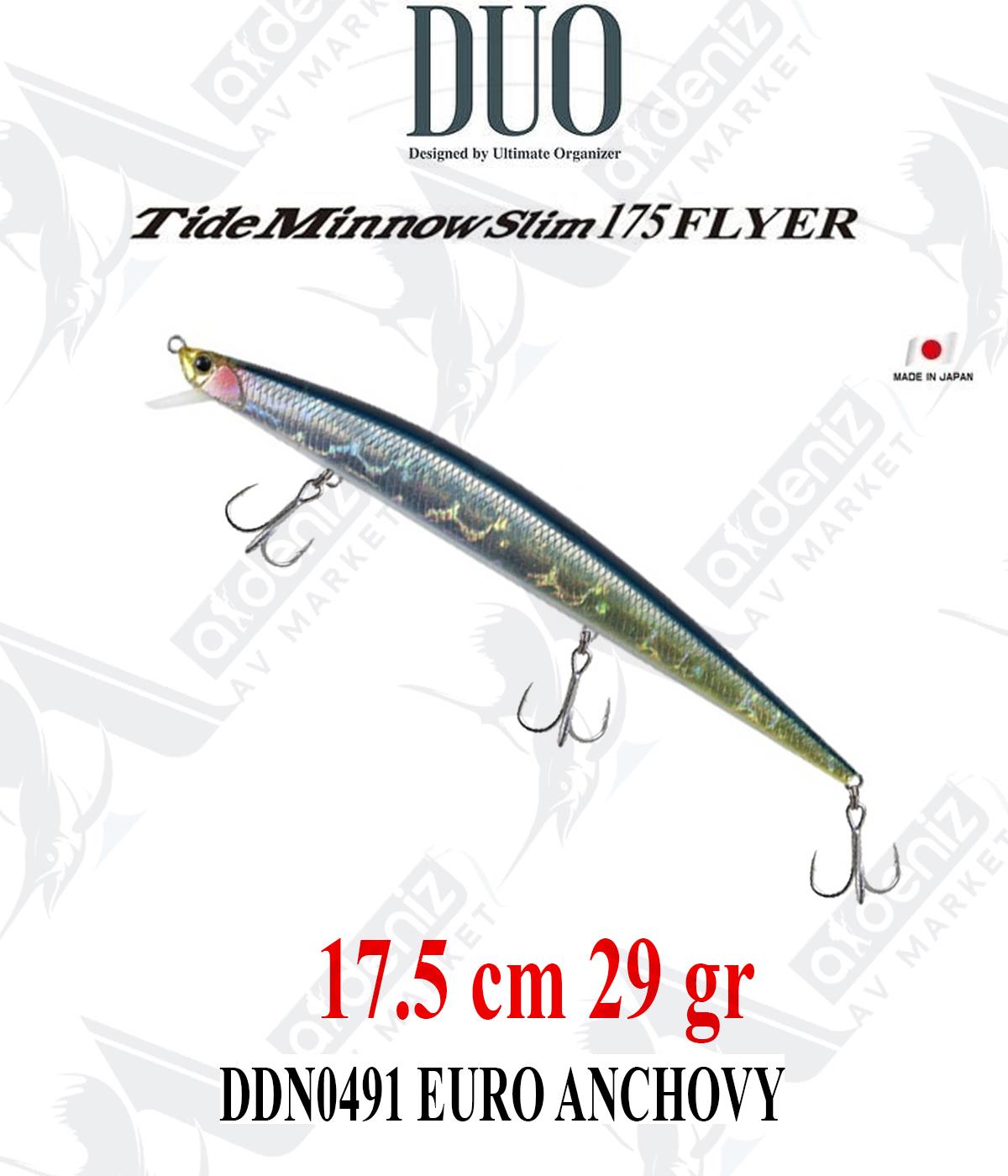Duo Tide Minnow Slim Flyer 175 mm 29 gr (Sinking) Maket Balık #Euro AnchovyDUO