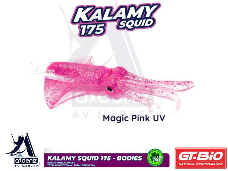 GT-BİO Kalamy Squid 175 2x Bodies Silikon Kalamar Yedek Gövde # Magic Pink UVGT-BİO