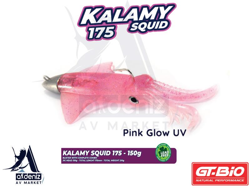 GT-BİO Kalamy Squid 175 Combo 17,5 cm 150 gr Silikon Kalamar # Pink Glow UVGT-BİO