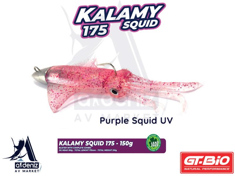 GT-BİO Kalamy Squid 175 Combo 17,5 cm 150 gr Silikon Kalamar # Purple Squid UVGT-BİO