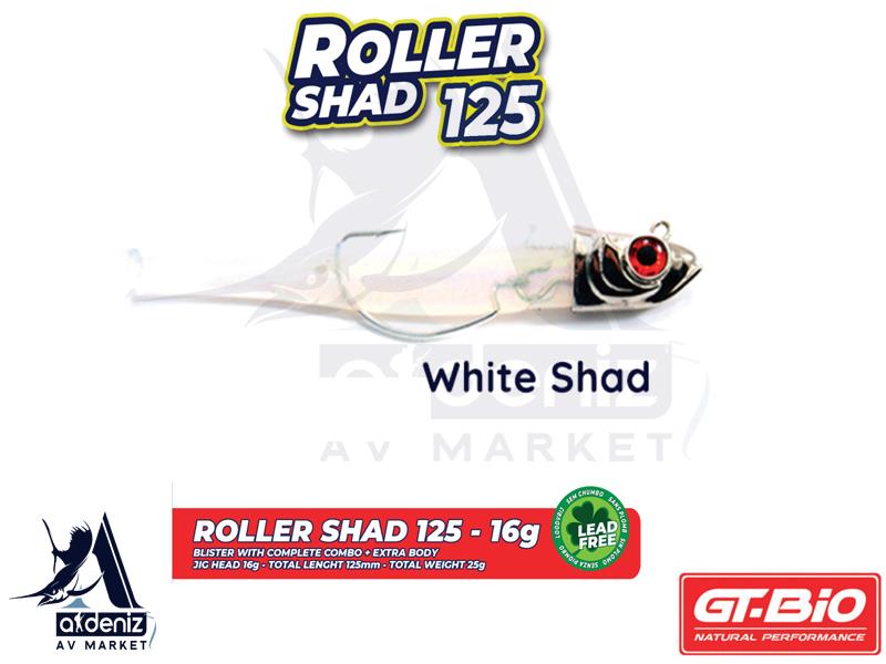 GT-BİO Roller Shad 125 Combo + Body 12,5 cm 16 gr Silikon Balık # White ShadGT-BİO