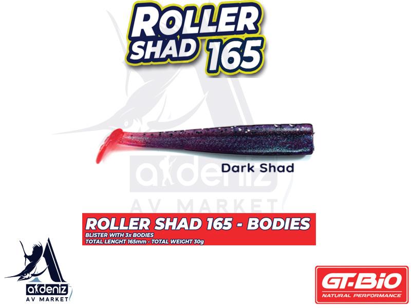 GT-BİO Roller Shad 165 Body Silikon Balık (Yedek Gövde) # Dark Shad UVGT-BİO
