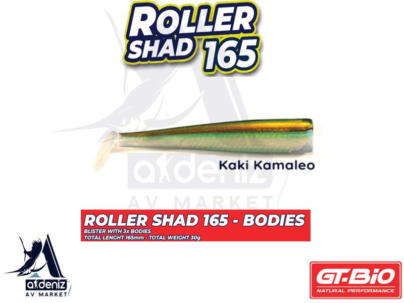 GT-BİO Roller Shad 165 Body Silikon Balık (Yedek Gövde) # Kaki Kamaleo UVGT-BİO